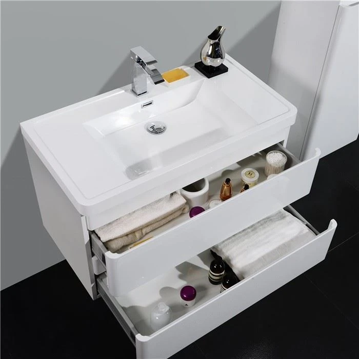 modern floating vanity