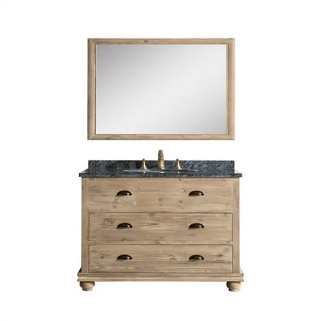 Dyluniad Cabinet Ystafell Ymolchi Retro Wood Ailgylchu