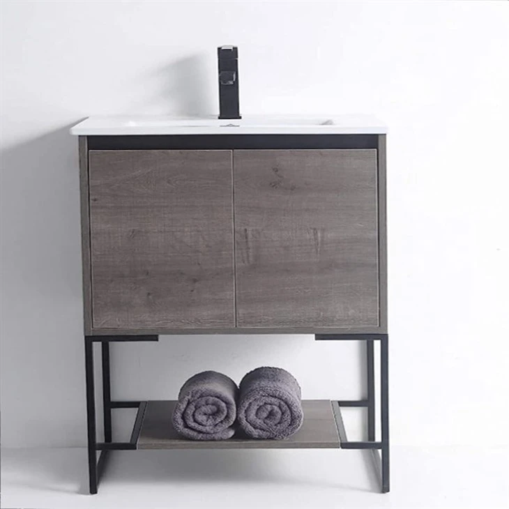 Cabinet Ystafell Ymolchi Llwyd