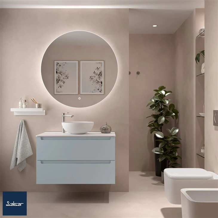 Blue Fog Wall Mounted Bathroom Cabinet